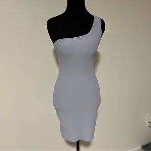 Aritzia Babaton 
One-Shoulder‎ Dress in Light baby blue